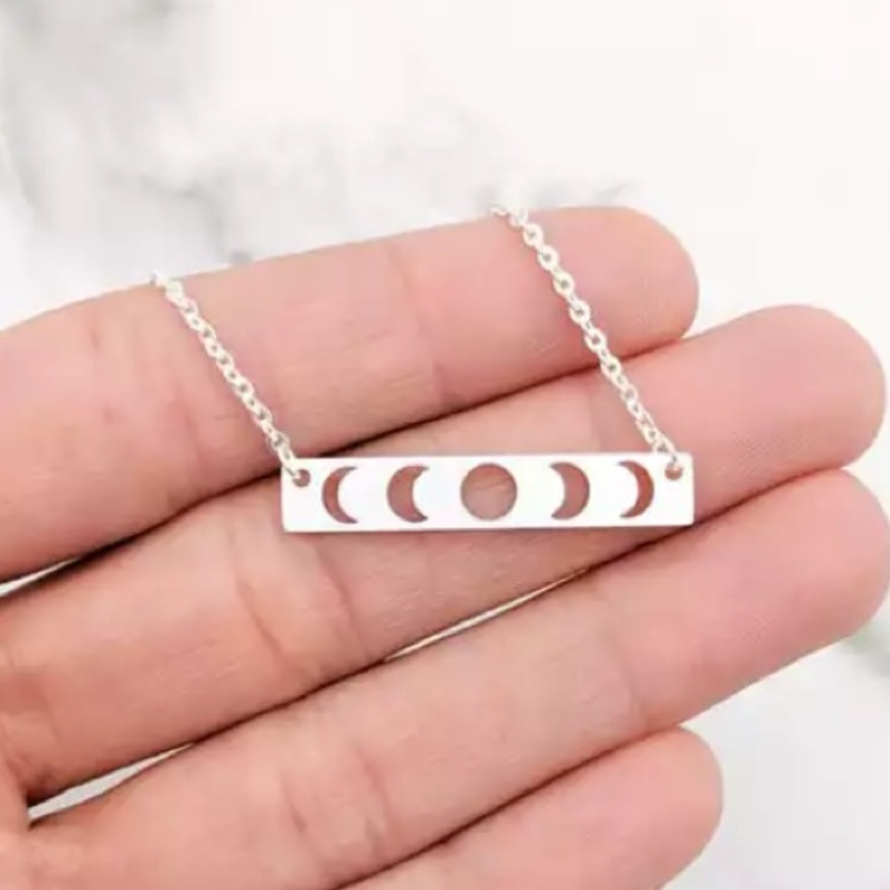 Silver bracelet Moon phases crescent half full moons witch jewelry Hecate new